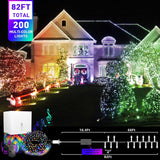 Christmas Lights Outdoor 82Ft 200Lt Christmas Lights With Cheerful Music Infrared Motion Sensor Controller For Indoor Ou