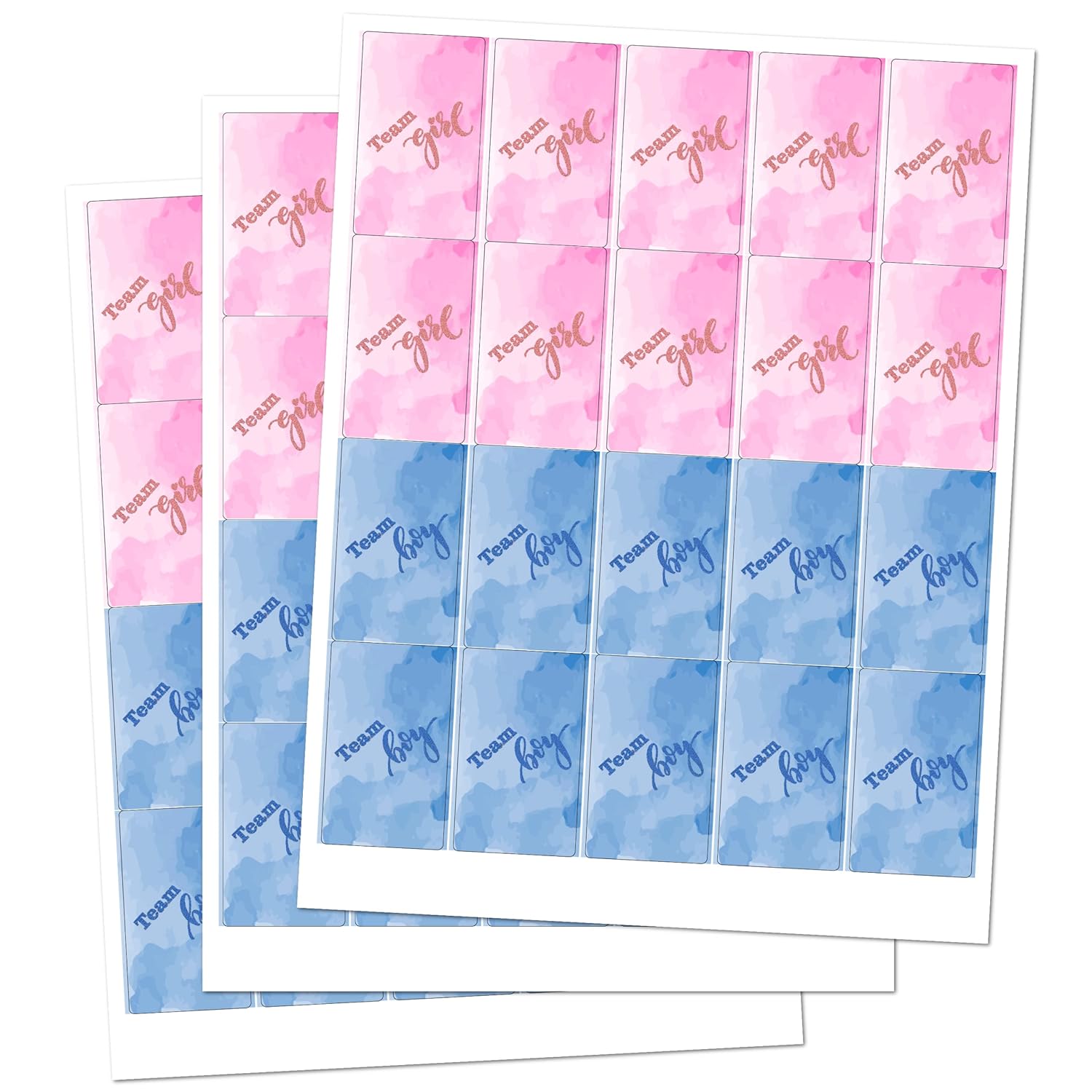 60 Team Girl Team Boy Mini Candy Bar Wrapper, Miniatures Candy Bar Stickers, Gender Reveal Pink And Blue Decorations, Party Favors, Made In Usa,