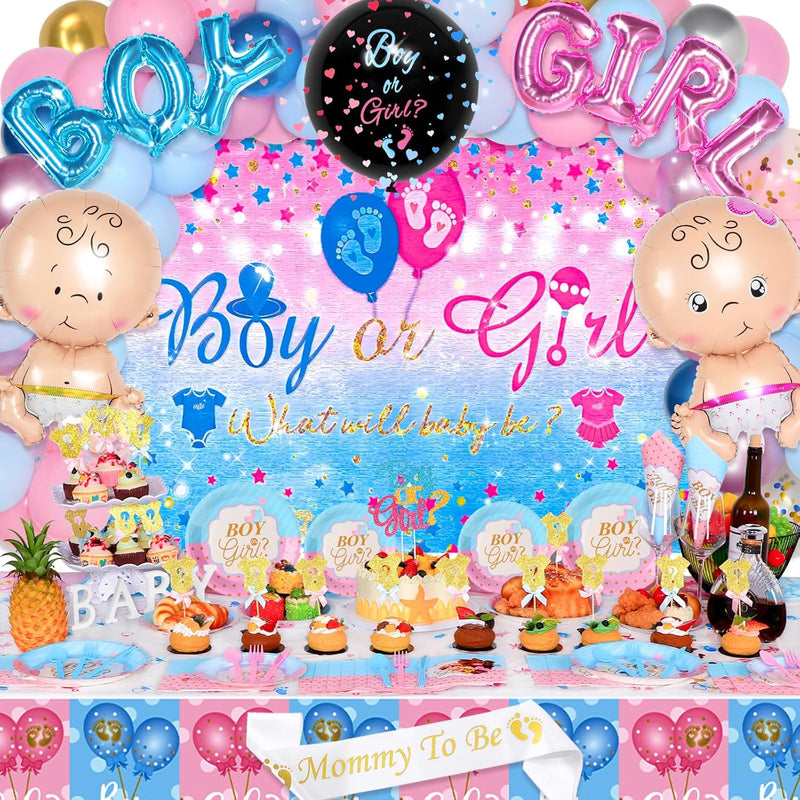 Baby Gender Reveal Decorations, Boy Or Girl Gender Reveal Party Suppli