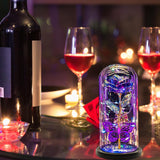 Valentines Day Gifts For Her Mom Women,Valentines Rose Gifts Forever Eternal Crystal Light Up Rose In A Glass Dome, Presents For Birthday Gifts For Her Daughter Sister Wife Grandma Purple