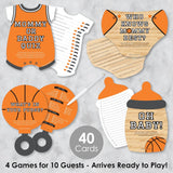 Big Dot of Happiness Nothin’ but Net - Basketball - 4 Baby Shower Games - 10 Cards Each - Gamerific Bundle