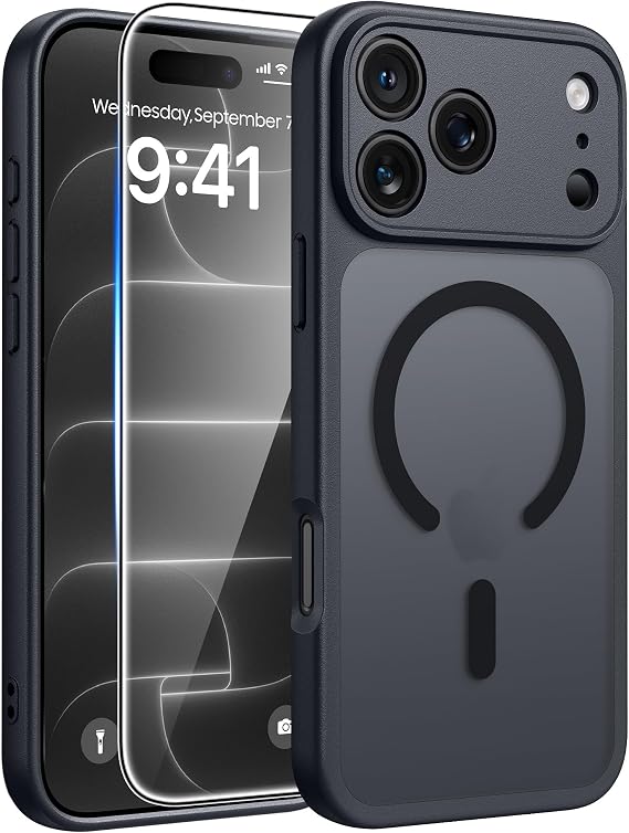 Black iPhone 18 Pro and iPhone 17 Pro Case Compatible with MagSafe