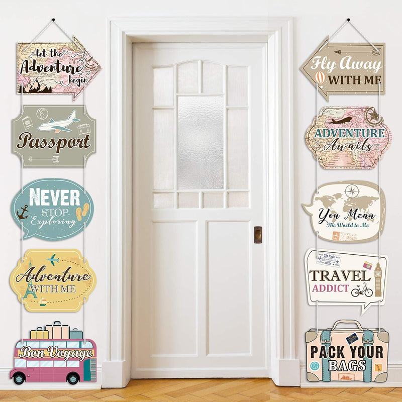 Travel Party Decorations Let The Adventure Begin Sign Travel Cutouts B