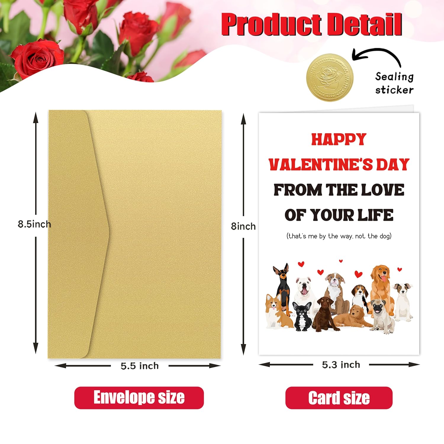 Funny Dog Valentine'S Day Card For Him Her, Humorous Valentines Day Card Gift For Dog Owners, Husband, Wife, Partner, Happy Valentine'S Day From The Love Of Your Life