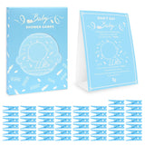 Don'T Say Baby Game, Gender Neutral Baby Shower Games Supplies For Boys Girls, No Prep Needed Party Games For Parents-To-Be, 50 Mini Clothespins & Rule Sign Card, Blue
