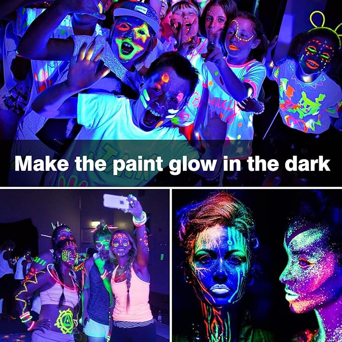 4 Pack A19 LED Black Light Bulbs 9W E26 Dimmable UVA 385-400NM for Glow Parties Halloween