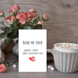 Witty Valentines Day Card For Him, Hilarious Husband Valentine’S Day Card Gift Idea, Bend Me Over Funny Valentines Day Card For Boyfriend Men