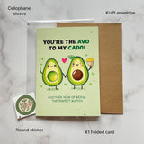 Funny Anniversary Card & Gifts For Husband, Wife, Boyfriend, Girlfriend, Him, And Her / Sweet Romantic Greeting Card With Envelope 5In X 7In And Sticker(Hand Drawn, Premium Quality) (Avocado)