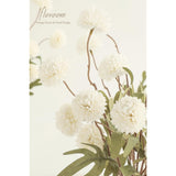 6Pcs Ivory Faux Silk Mums Artificial Flowers, Bulk Fake Small Mini Chrysanthemums With Stems For Diy White Wedding Centerpieces Floral Arrangements Vase Fillers Home Decorations