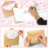 Valentines Day Office Cards Bulk- 30 Sets Pink Watercolor Coquette Bow Blank Greeting Cardstocks With Envelopes Stickers, Valentine'S Day Party Favors Gifts For Coworkers Group Anniversary