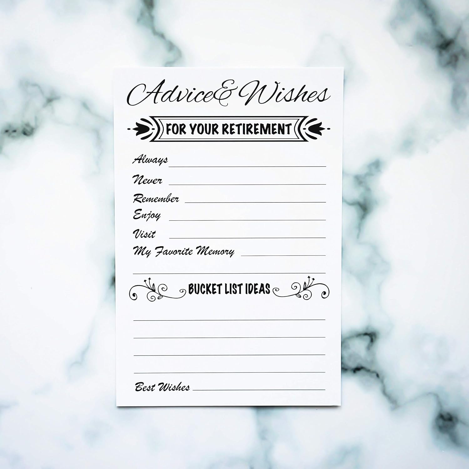 Advice And Wishes Card For Retirement Party Happy Retiree Celebration Gift Sharing Well Wishes And Memories Happy Retirement Wishes Card Pack Of 50 (White)