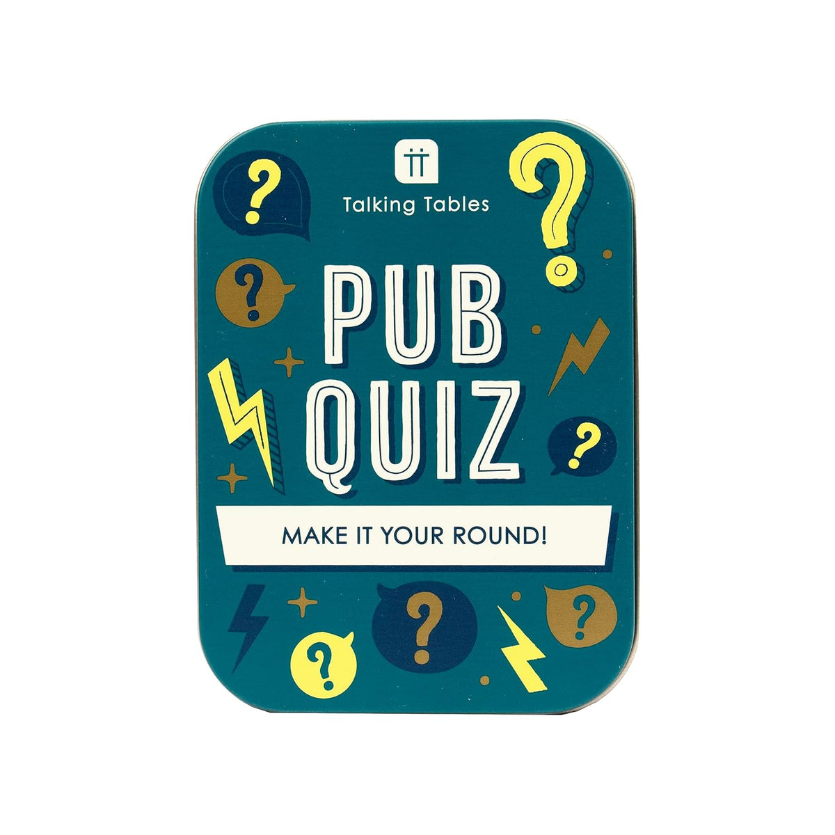 Pub Quiz Travel Game, Pocket Size General Knowledge Trivia For The Family To Play On A Journey Or At Home Packed In A Giftable Tin Case, Secret Santa Or Stocking Filler