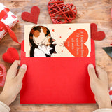 Cats Valentines Day Card Funny Cat Valentines Day Gifts For Him Her Lovely Birthday Card With Red Sprinkle Gold Envelope For Wife Husband Girlfriend Boyfriend