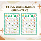 Easter Scavenger Treasure Hunt Games For Family Friend, Easter Party Game Card Set, Easter Indoor Scavenger Hunt, Family Holiday Party Decorations Supplies Favors, 25 Game Cards, C01