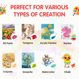 Canvas Boards For Painting, Multi Pack- 4X4,6X6,8X8,10X10 (8 Of Each),32 Pack,100% Cotton Primed Canvas Panels For Acrylic, Oil, Art Supplies For Kids, Adults, Beginners