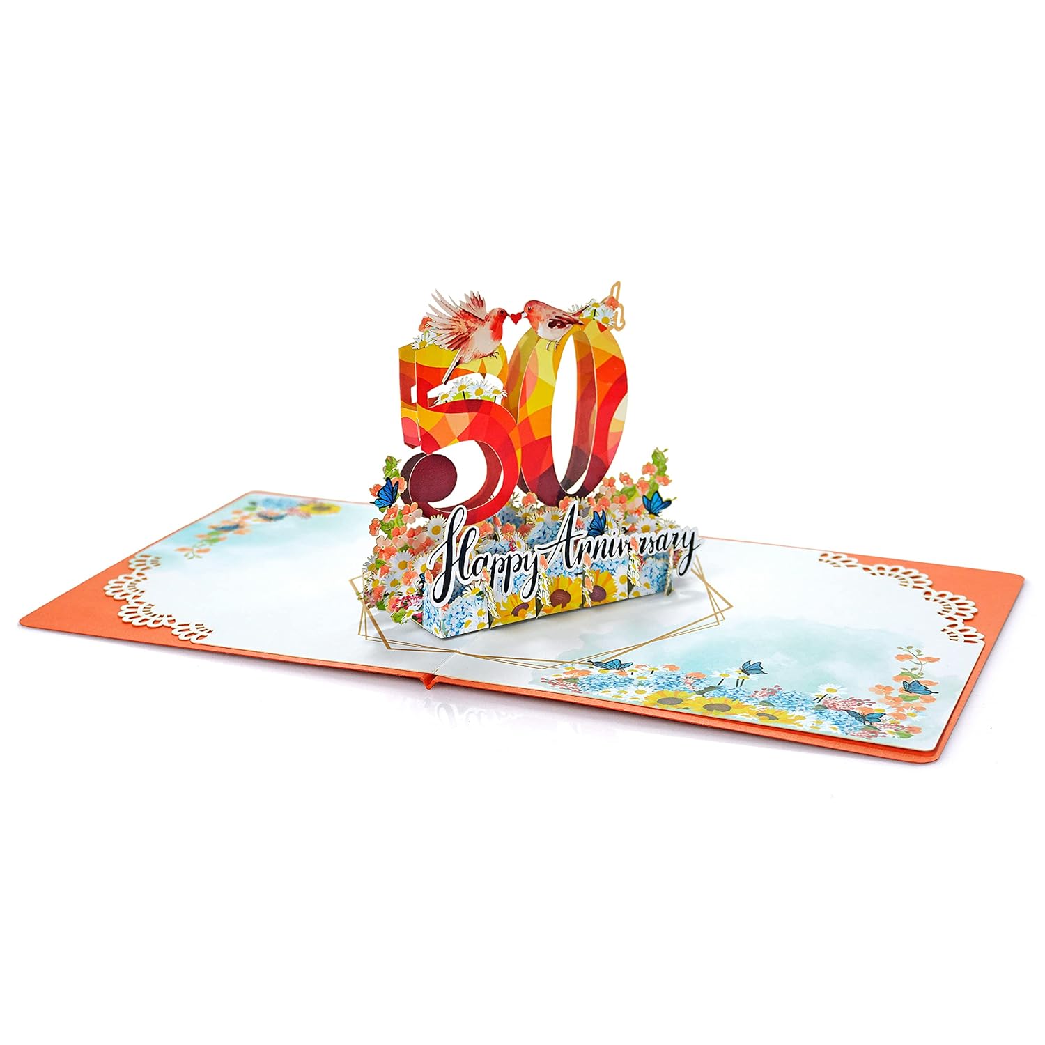 Cutpopup Anniversary Card Pop Up, Wedding 3D Greeting Card (Happy 50Th Anniversary)