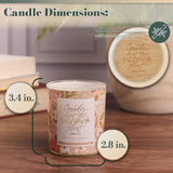 Natural Soy Wax Essential Oil Infused Scented Glass Jar Candle For Women: Wildflowers Grow Inspiring Scripture, Wood Lid, Clean Cotton Wick, Pink Florals, Honeycrisp Orange Scent