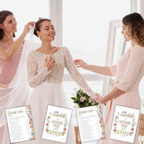 Wildflowers Wedding Shower Games, Wedding Shoe Bridal Shower Games Cards, Spring Flowers Bachelorette Party Game Ideas, Engagement Party Supplies & Activity, Set Of 30 Cards -A07