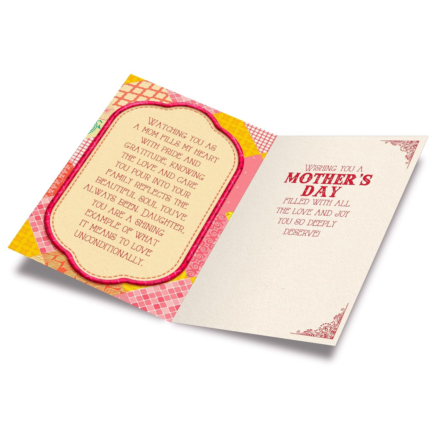 Daughter Mother'S Day Card, Made In America, Eco-Friendly, Packaged In Protective Mailer, Thick Card Stock With Premium Envelope 5In X 7.75In