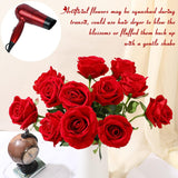 60 Pcs Giant Velvet Roses Artificial Flowers Heavy Velvet Rose Fake Flowers Bulk Artificial Roses Bouquet With Long Stems For Wedding Party Office Centerpiece Arrangement (Red)