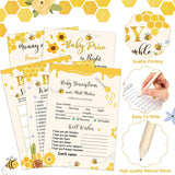145 Pcs Bee Baby Shower Games Gender Neutral Set Includes 125 Pcs 5 Kinds Party Games 20 Pencils For Honeycomb Bee Baby Shower Decorations Favors Gender Reveal Party Supplies