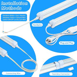 4 Pack 2FT LED Shop Lights 30W 4800LM 6000K 6500K Linkable Plug and Play Garage Warehouse Lights