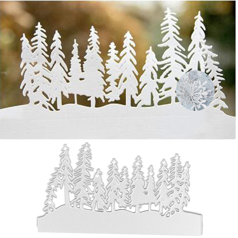 Christmas Tree Group Metal Die Cuts,Merry Christmas Tree Snowflake Cut