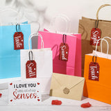 Five 5 Senses Gift Cards For Him Her With Labels Set I Love You With All Of My Senses Gift Greeting Card For Anniversary Birthday Valentines Day Boyfriend(Kraft,Red)