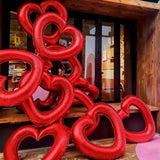 Red Heart Balloons,3Pcs 40Inch Large Hollow Out Heart Foil Balloon For Valentine'S Day Birthday Wedding Engagement Bridal Showers Anniversary Party Decorations