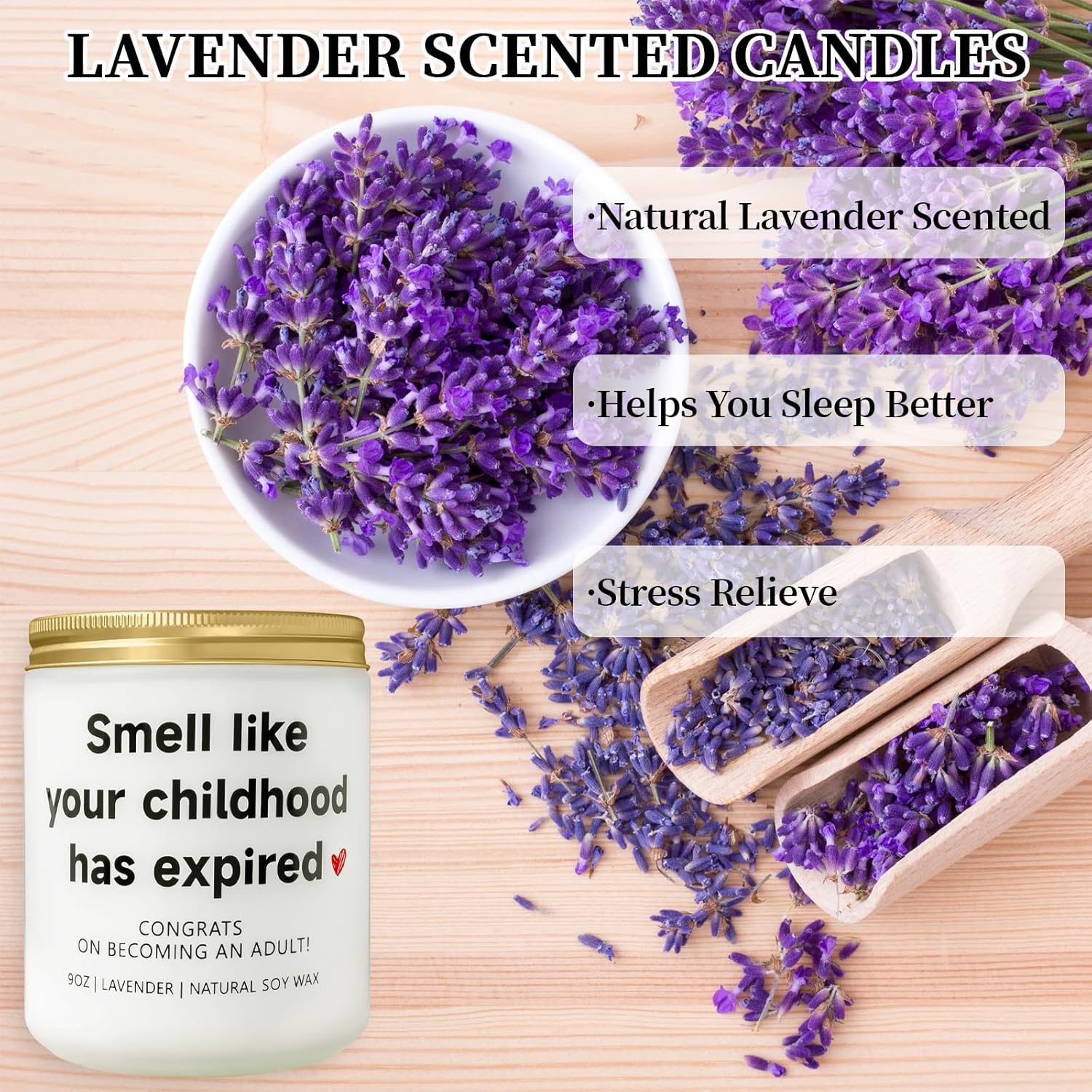 18Th Birthday Candles - Gifts For Women Men Sister Friend Classmate, Funny Best Friend Friendship Gifts, Happy 18Th Birthday Decorations, Unique Christmas Gift, 9Oz Lavender Scented Candles