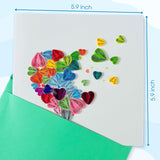Quilling Cards, Handmade Card, Quilled Cards With Handmade Art For All Occasions: Quilling Birthday Card For Women, Birthday Card, Mother... Colorful Heart Design (Breaking Heart)