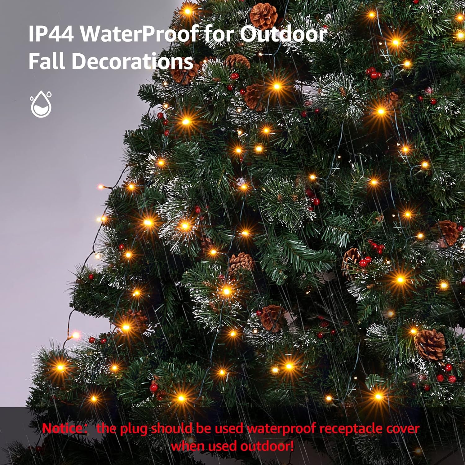 Christmas Tree Lights 280Led 10 Lines Christmas Lights For Tree 8 Lightting Modes For 6Ft-10Ft Christmas Tree, Ul Certif