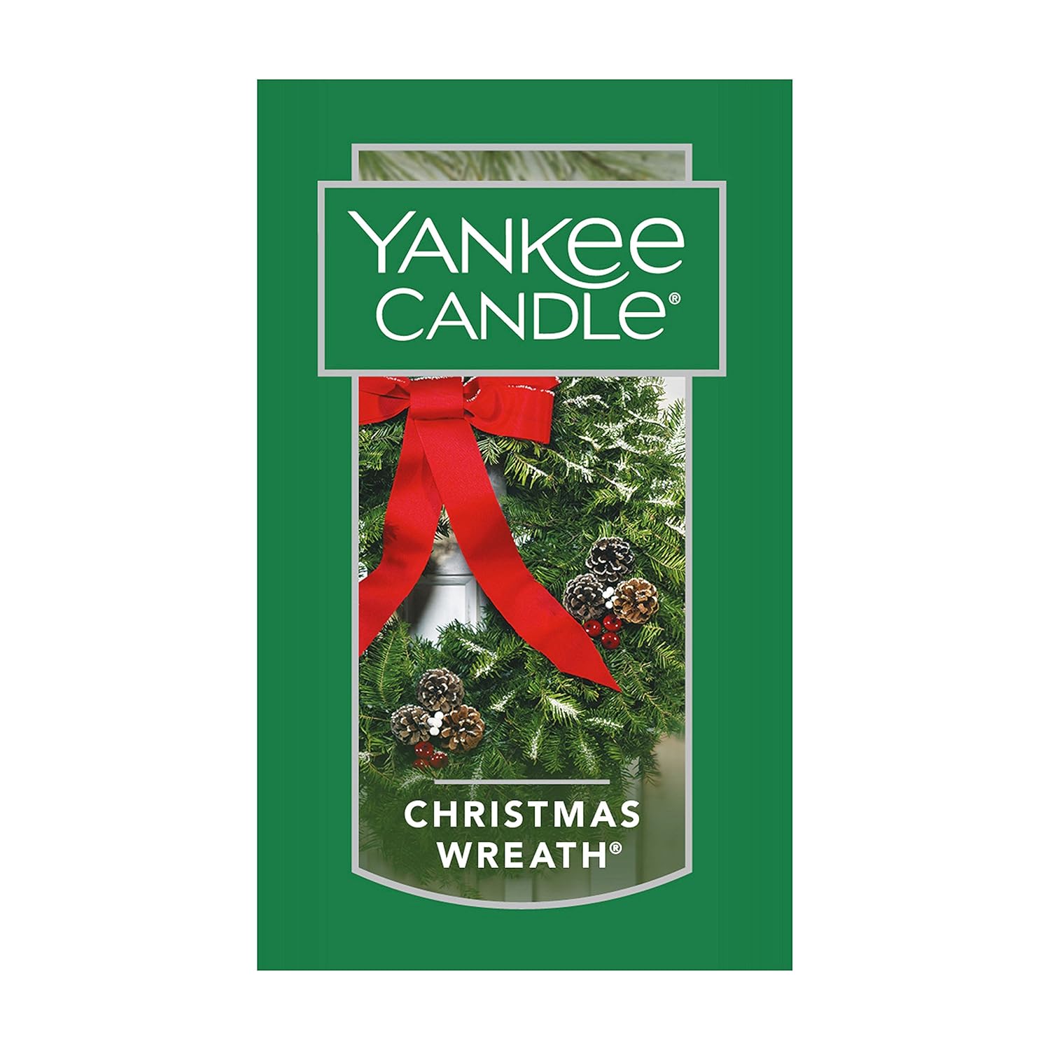 Christmas Wreath Scented, Classic 22Oz Large Jar Single Wick Candle, Over 110 Hours Of Burn Time