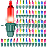 200 Pcs Twinkle Replacement Bulbs, 2.5 Volt Clear Incandescent Bulbs Christmas Tree String Light Bulb With Base For Indo