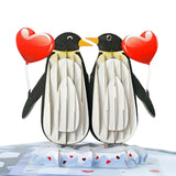 Cutpopup Penguincouple, Valentines Day Card Pop Up, Anniversary Card, 3D Popup Greeting Love Card (Penguin Couple)