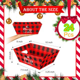 24 Pcs Christmas Baskets For Gifts 10 X 8 Inch Empty Basket With Handle Christmas Baskets For Gifts Wine Gift Basket Empty Red Sturdy Diy Bulk Gift Basket Kraft Market Tray Basket With Handles