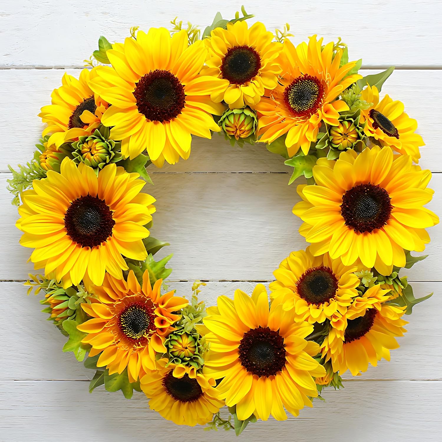 20 Pieces Artificial Sunflowers Arrangement With Realistic Artificial Fall Flowers Flexible Stems, Decorative Silk Girasoles For Table Centerpieces And Home Arrangements Wreath Diy Art Crafts Decor