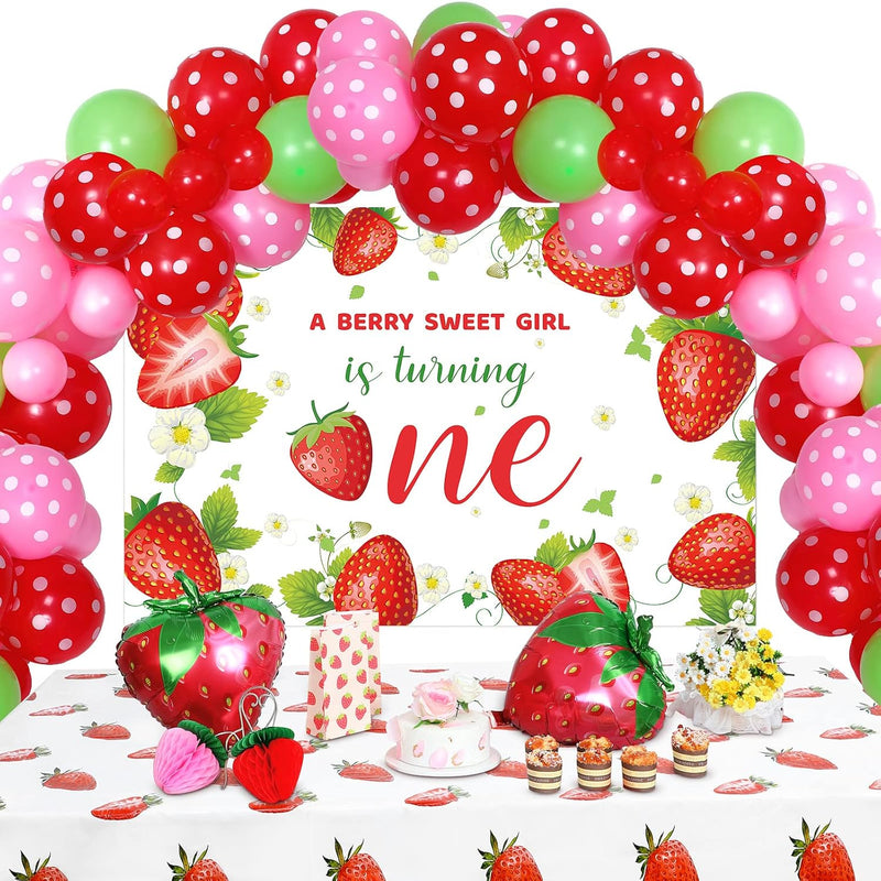 Strawberry Birthday Decoration Berry First Birthday Party Supplies Inc