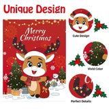Christmas Games - Pin The Nose On The Reindeer Games For Families Party, Cute Indoor Christmas Home Decor Party Decorations, Xmas Activities Presents Holiday Decor, Red