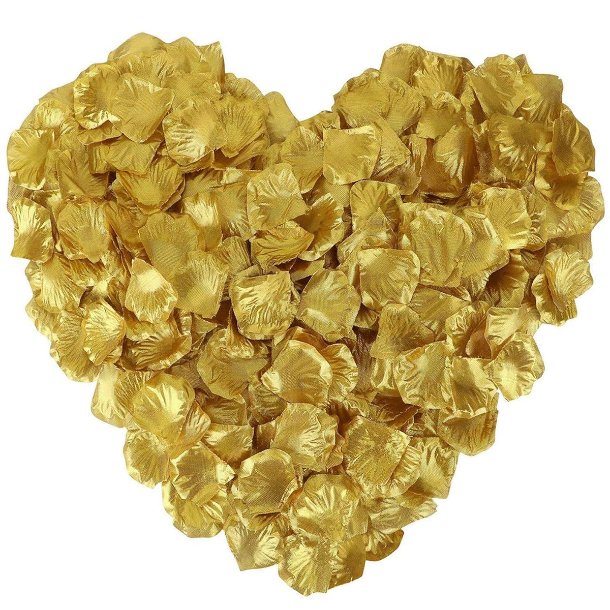 Silk Petals, Artificial Rose Flower Petal Vase Home Decor Wedding Bridal Birthday Diy Decoration Garden Party Ceremony Wholesale - Gold 1000 Pcs