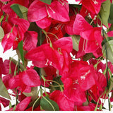 Artificial Hanging Flowers 28.35" Silk Bougainvillea Uv Resistant Faux Flower Greenery Vines For Home Garden Porch Eave Wedding Wall Indoor Outdoor Decor (Fuchsia - Pack Of 4)