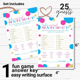 Baby Shower Animal Matching Games - 25 Pack - Fun Guessing Gender Neutral Party Game Cards - Boy Or Girl Favors, Pink And Blue, 4X6
