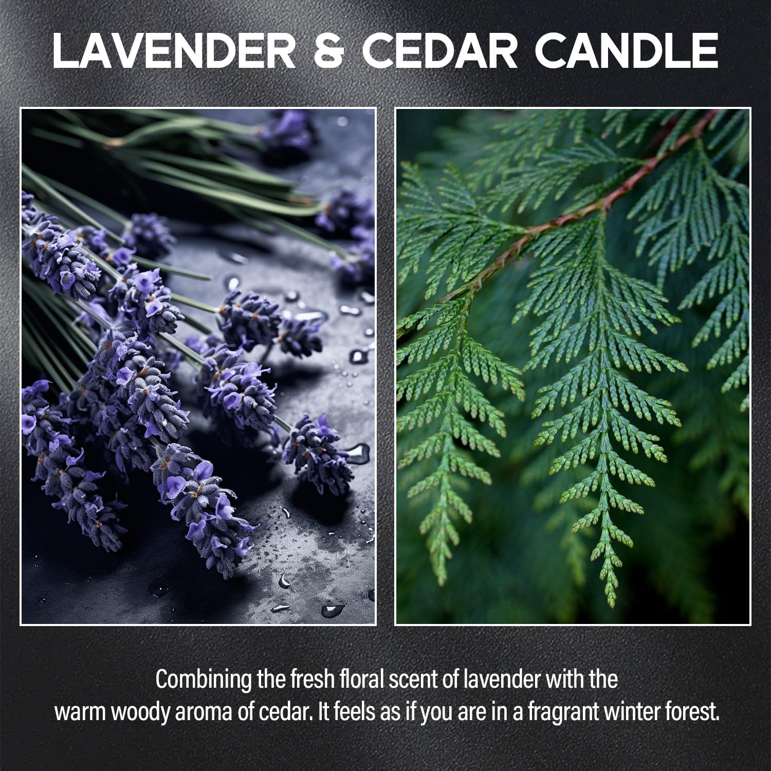 Lavender?Cedar Candle, 9Oz Scented Candle For Men, Scented Candles For Home, Soy Candle Gifts For Men, Personalized Blessing Minimalist Men'S Scented Candle