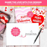 16 Pack 5X7In Children'S Valentine Cards With Envelopes And Stickers, 8 Adorable Designs For Boys And Girls, With Printed Message Inside, Gifting, Mailing