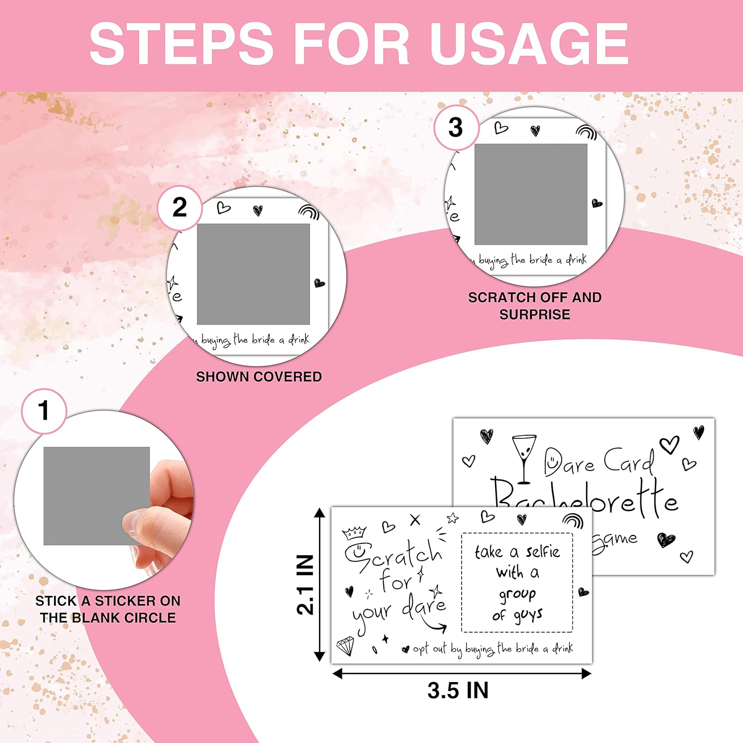 Bachelorette Dare Card Party Games, Cartoon Graffiti Bridal Shower Scratch Off Game Dare Card, Wedding Party/Engagement Party/Bride Shower Decorations– 40 Cards(A01)