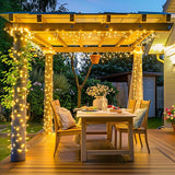 200 LED String Lights 66FT Warm White Clear Wire Connectable Fairy Lights Plug In for Bedroom Wedding Home Tree Yard Patio Classroom Indoor Outdoor Decor