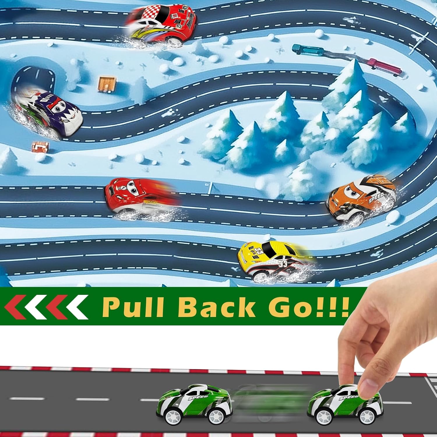 Christmas Advent Calendar 2025 For Kids With 24 Different Vehicle Pull Back Car Racing Car Toys 24 Days Countdown Calendar Stocking Stuffer Xmas Party Favors For Boys Kids