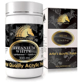 Titanium White Acrylic Paint - 300Ml Bottle (10Oz) - Artist Quality - Lightfast - Heavy Body - Vibrant Color - Great Tinting Strength - Professional Grade Paints