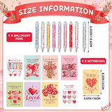 18 Pcs Christian Valentine'S Day Notebooks & Pens Set 9 Religious Bible Journals 9 Verse Jesus Ballpoint Pens, Faith Stationery Gift For Women, Church Members, Study Group, Vbs Sunday School