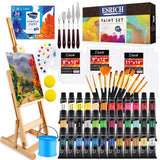 Acrylic Paint Set, 64Pcs Painting Supplies With Wooden Easel, Brushes, 36 Colors Acrylic Paint, Canvases, Palette, Paints Knives Etc, Painting Kit For Adults, Students, Hobbyists, Beginners